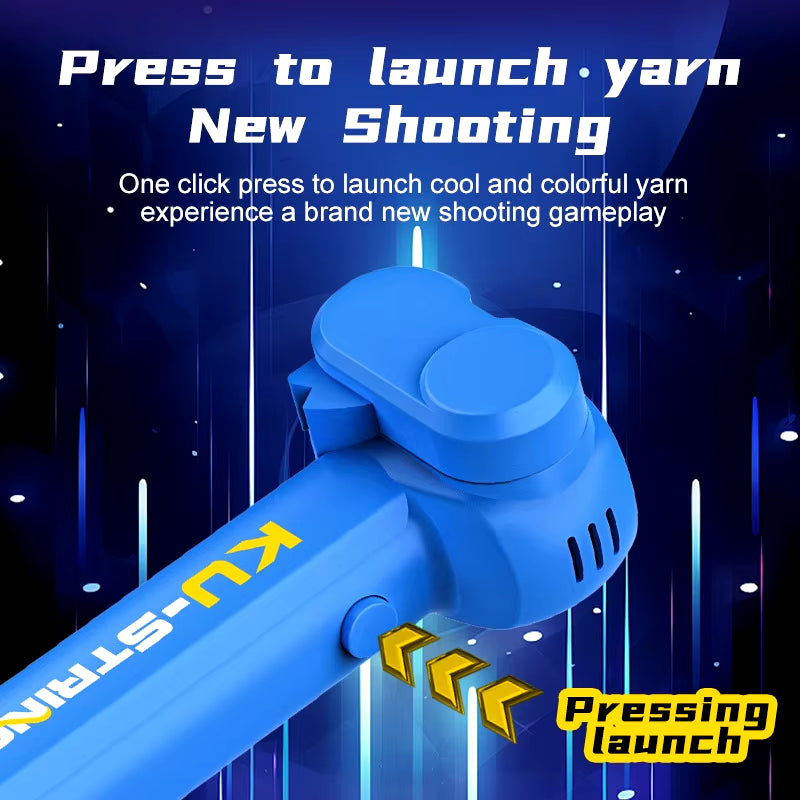 Glow-in-the-Dark String Rope Launcher – Luminous Stress Relief Toy for Kids & Parties