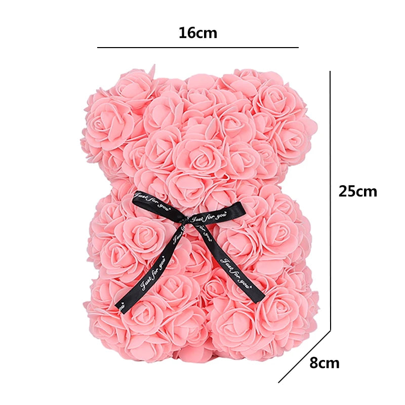 25cm Teddy Rose Bear with Box – Perfect Gift for Valentine’s Day, Mother’s Day & Special Occasions