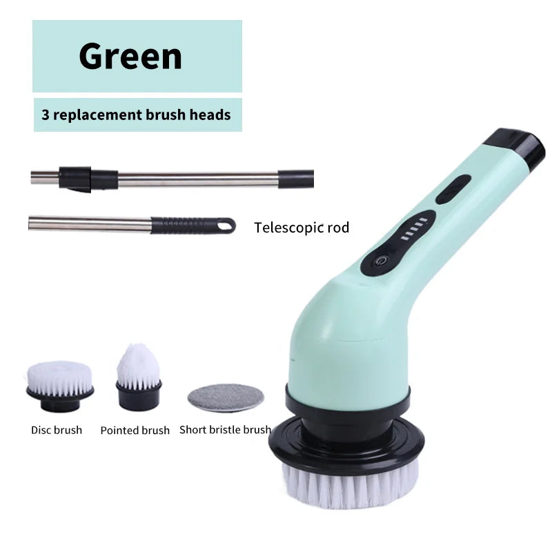 9-In-1 Electric Cleaning Brush Electric Spin Cleaning Scrubber 