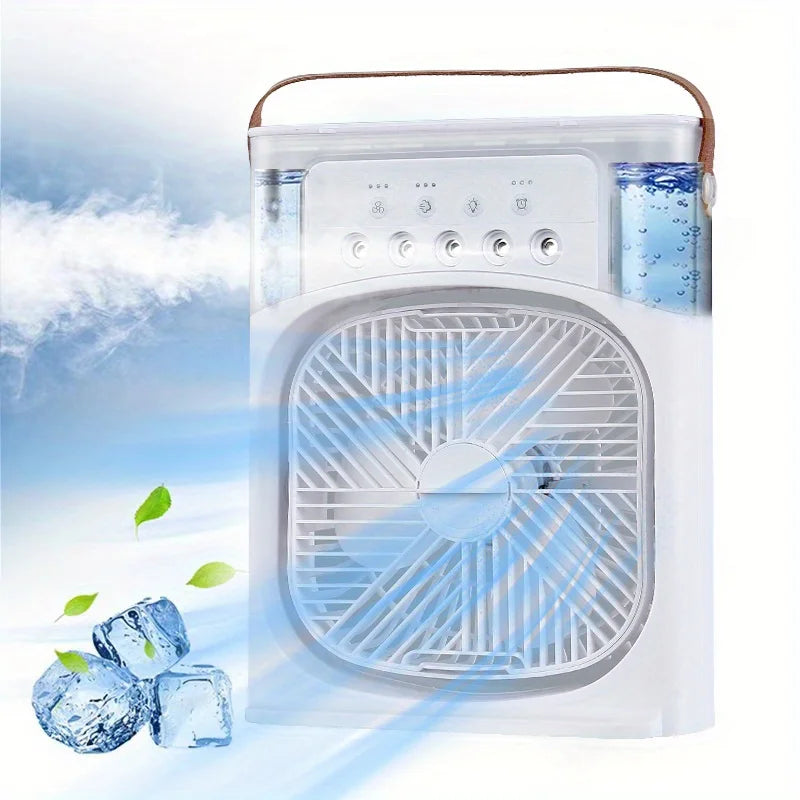 Portable Air Conditioner Fan, 3-Speed Air Cooler & Humidifier for Home & Office