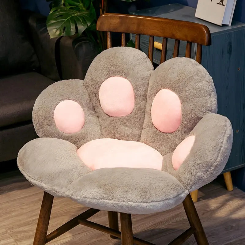  Cat Paw Plush Cushion, Soft Stuffed Floor Seat for Home & Office