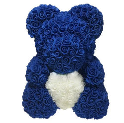 2024 Rose Bear Teddy - 40cm Heart-Shaped Artificial Rose Bear for Women | Perfect Valentine’s Day Gift"