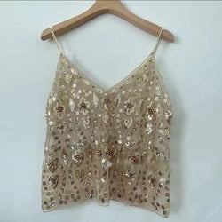 2025 Aldrix Sequin Bead Tank Top