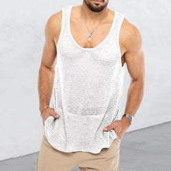 ALDRIX" Vintage Knit Tank Top Mens