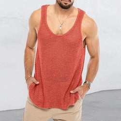 ALDRIX" Vintage Knit Tank Top Mens