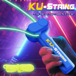 String Rope Glow in The Dark String Rope Launcher Luminous Portable Handheld String Stress Relief Toy For Kids Party Gift