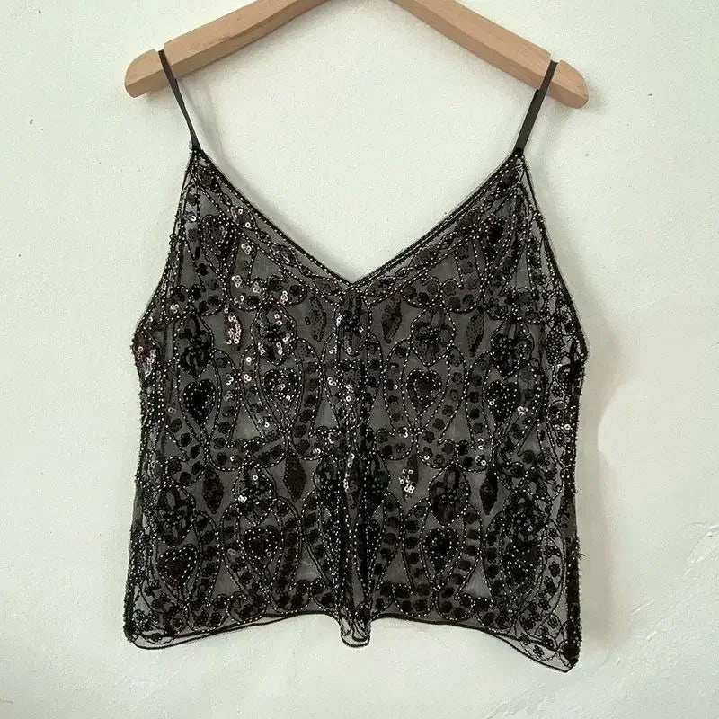 2025 Aldrix Sequin Bead Tank Top