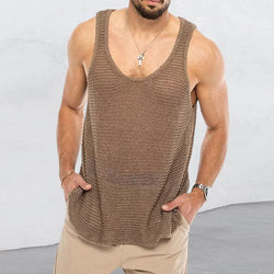 ALDRIX" Vintage Knit Tank Top Mens