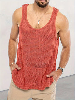 ALDRIX" Vintage Knit Tank Top Mens