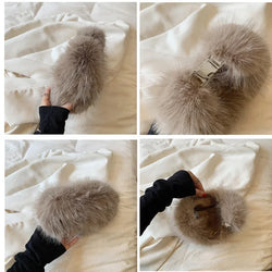 Winter Fashion Plush Women'S Hand Bag Cute Soft Faux Fur