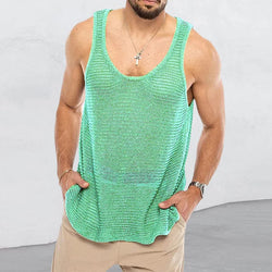 ALDRIX" Vintage Knit Tank Top Mens