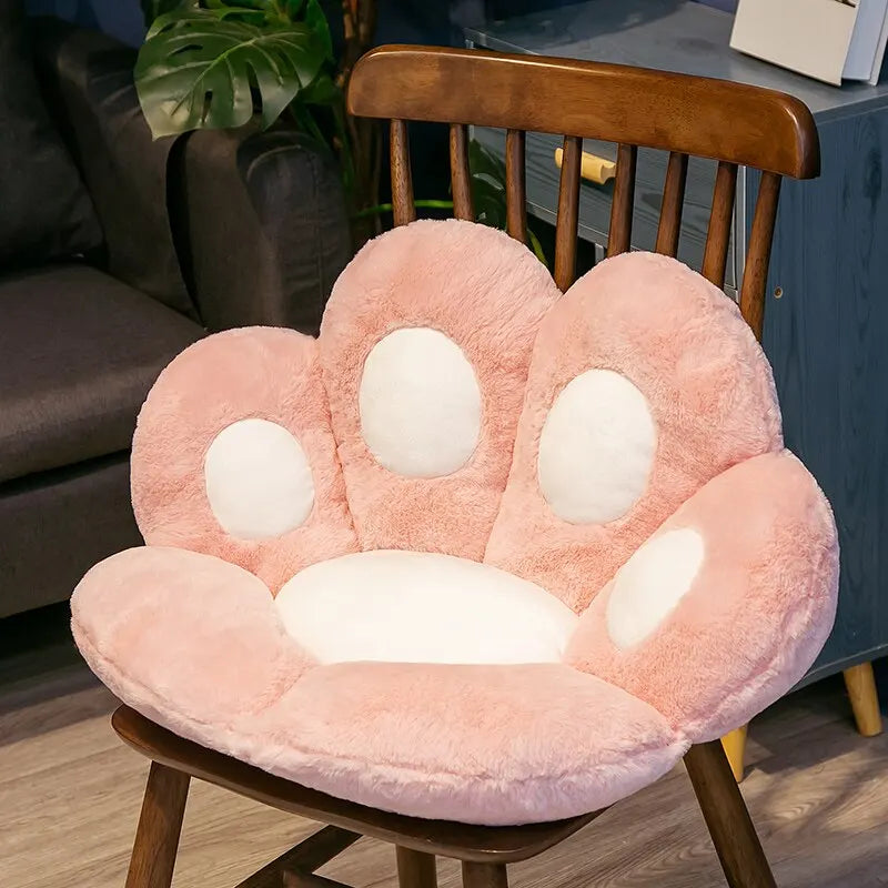  Cat Paw Plush Cushion, Soft Stuffed Floor Seat for Home & Office