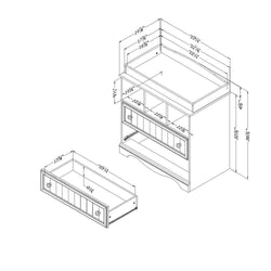 Maykoosh Mediterranean Mastery Changing Table with Storage Drawers