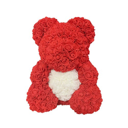 2024 Rose Bear Teddy - 40cm Heart-Shaped Artificial Rose Bear for Women | Perfect Valentine’s Day Gift"