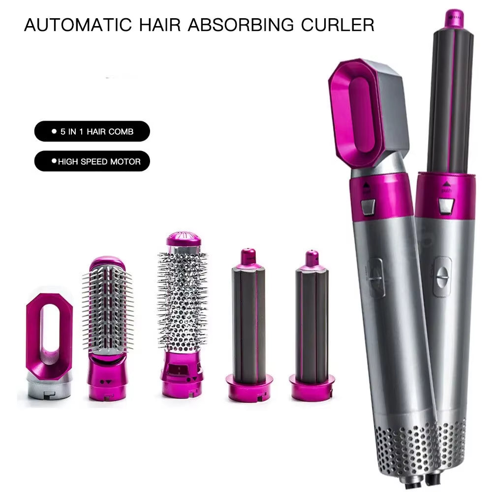 5-in-1 Multi-Functional Hair Dryer & Styler – Curl, Straighten, Dry, & Brush